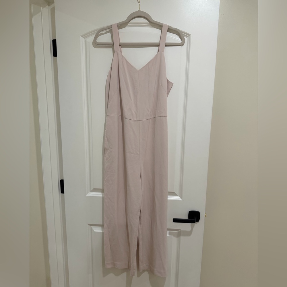 Everlane Light Cream/Pink Sleeveless Jumpsuit